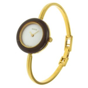 GUCCI Watches Quartz 11/12.2 Plated Gold gold Change bezel White dial | AlmaBagz