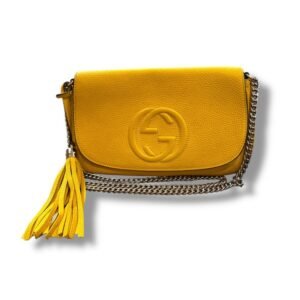 Gucci soho chain shoulder bag mustard | AlmaBagz