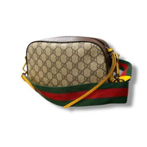 Gucci GG Supreme Monogram Web neo vintage shoulder bag | AlmaBagz