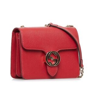 Gucci Interlocking G Red Dollar Calfskin | AlmaBagz