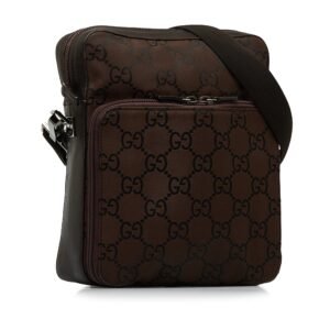 Gucci Crossbody Bag Brown GG Nylon | AlmaBagz