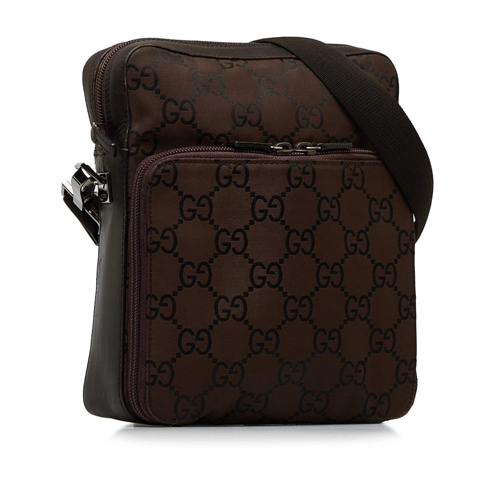 Gucci Crossbody Bag Brown GG Nylon | AlmaBagz