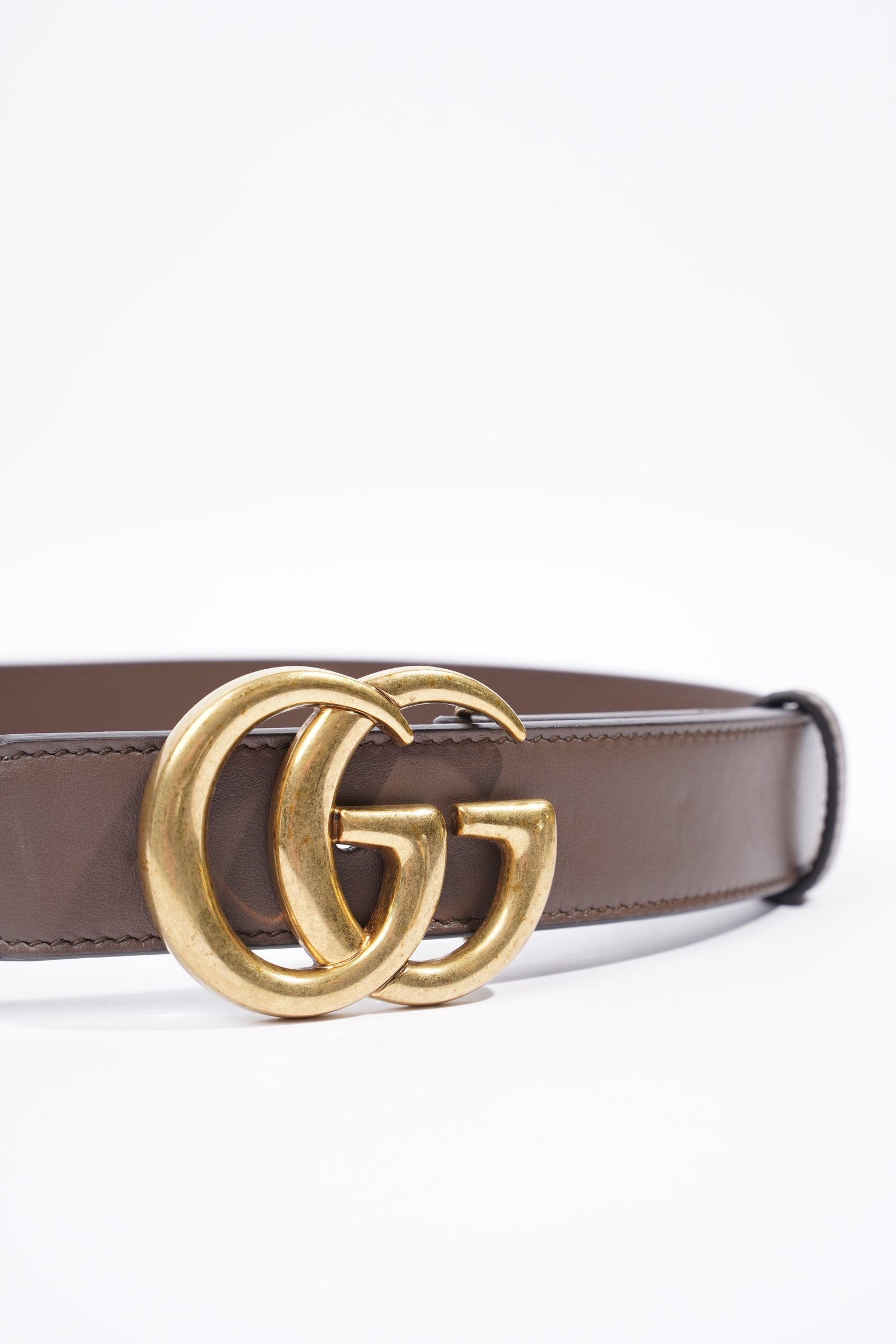 Gucci GG Marmont Reversible Belt GG Supreme / Brown Leather Leather 75cm 30" | AlmaBagz