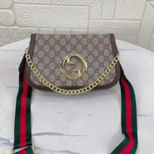 Gucci Blondie Medium in Beige and Ebony Supreme ( shoulder /crossbody ) Handbag | AlmaBagz