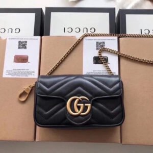 GUCCI Mini Marmont Bag (black) | AlmaBagz