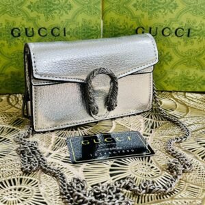Gucci  Women's Bag with Brand Box (Silver) | AlmaBagz