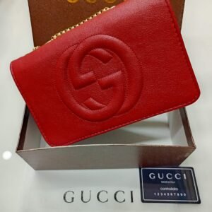 Gucci Women's Spacious Bag with Front Logo and Box (Red) | AlmaBagz