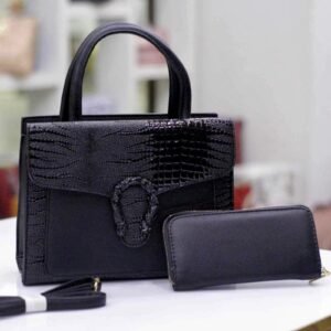 GUCCI 2-Piece Set: Handbag with Clutch (Black) | AlmaBagz