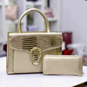 GUCCI 2-Piece Set: Handbag with Clutch (Golden) | AlmaBagz