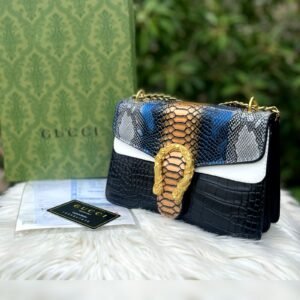 GUCCI Crossbody Bag with Long Chain Bag For Woman (Golden) | AlmaBagz