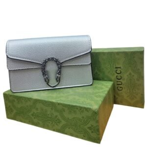 Gucci Dionysus Canvas Mini Cross Body Bag For Women (Silver) | AlmaBagz