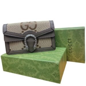 Gucci Dionysus Canvas Mini Cross Body Bag For Women (Lite Brown + Dark Brown) | AlmaBagz