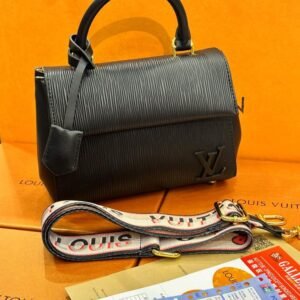 Louis Vuitton Cluny Mini Monogram Coated Canvas Bag (Black) | AlmaBagz