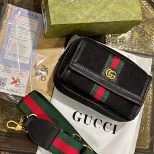 Gucci Ophidia Crossbody Bag For women(Black) | AlmaBagz