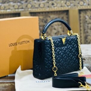 Louis Vuitton Capucines - Luxury Women's Bag (Black /Gold) 2 | AlmaBagz