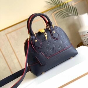 Louis Vuitton Alma Women's Bag – Medium Size, AAA Quality (Black/Maroon) | AlmaBagz