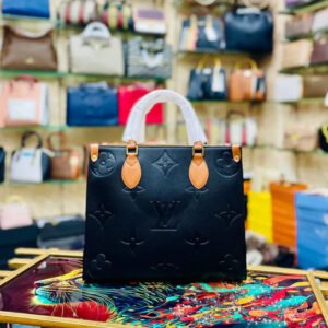 Louis Vuitton On The Go Bag - Master Quality Women Bag (Brown & Black) | AlmaBagz