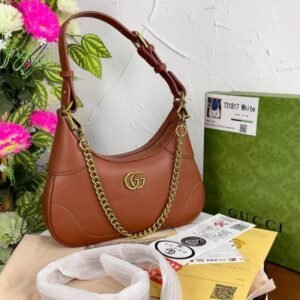 Gucci High-Quality Women Bag – Stylish Crossbody with Brand Accessories (Camel Brown) | AlmaBagz