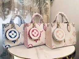 Louis Vuitton On The Go Mini Tote - Master Quality Mirror Copy (white/orange) | AlmaBagz