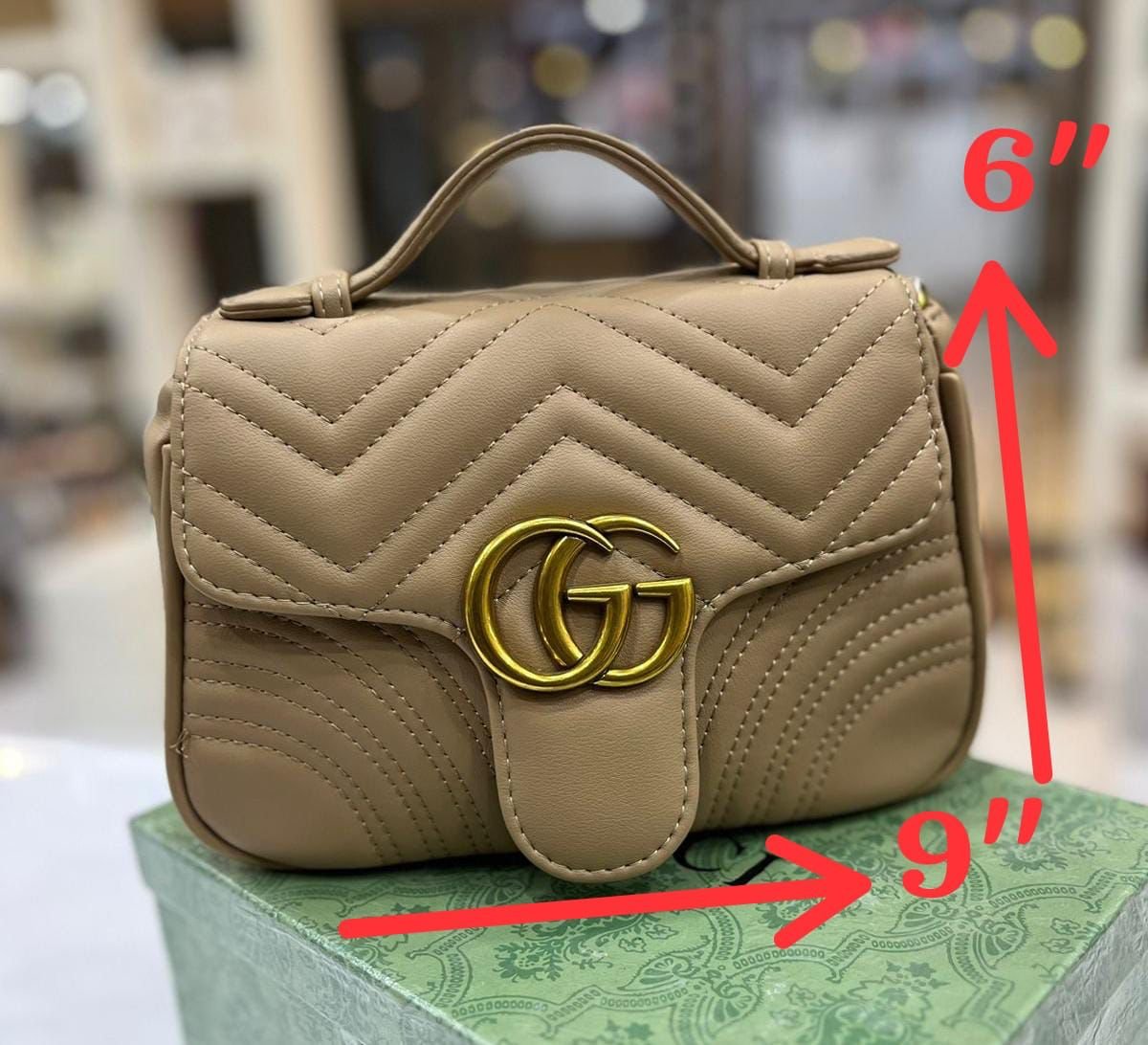 GUCCI GG Marmont Mini Top Handle Sling Bag (white) | AlmaBagz