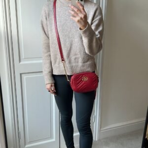 Gucci GG Hibiscus Red Marmont Mini Shoulder Bag (RRP £1220) | AlmaBagz