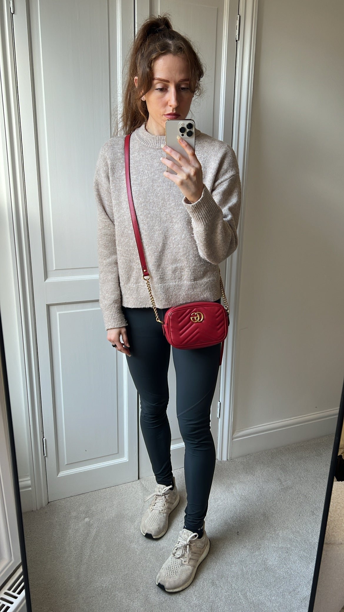 Gucci GG Hibiscus Red Marmont Mini Shoulder Bag (RRP £1220) | AlmaBagz