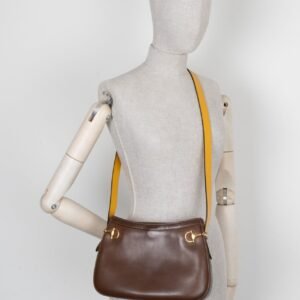 GUCCI Horsebit Crossbody Bag Brown Yellow | AlmaBagz