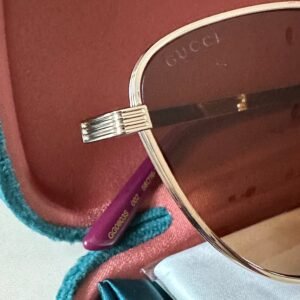 Gucci Oversized Cat Eye Sunglasses with Gold Frame | AlmaBagz