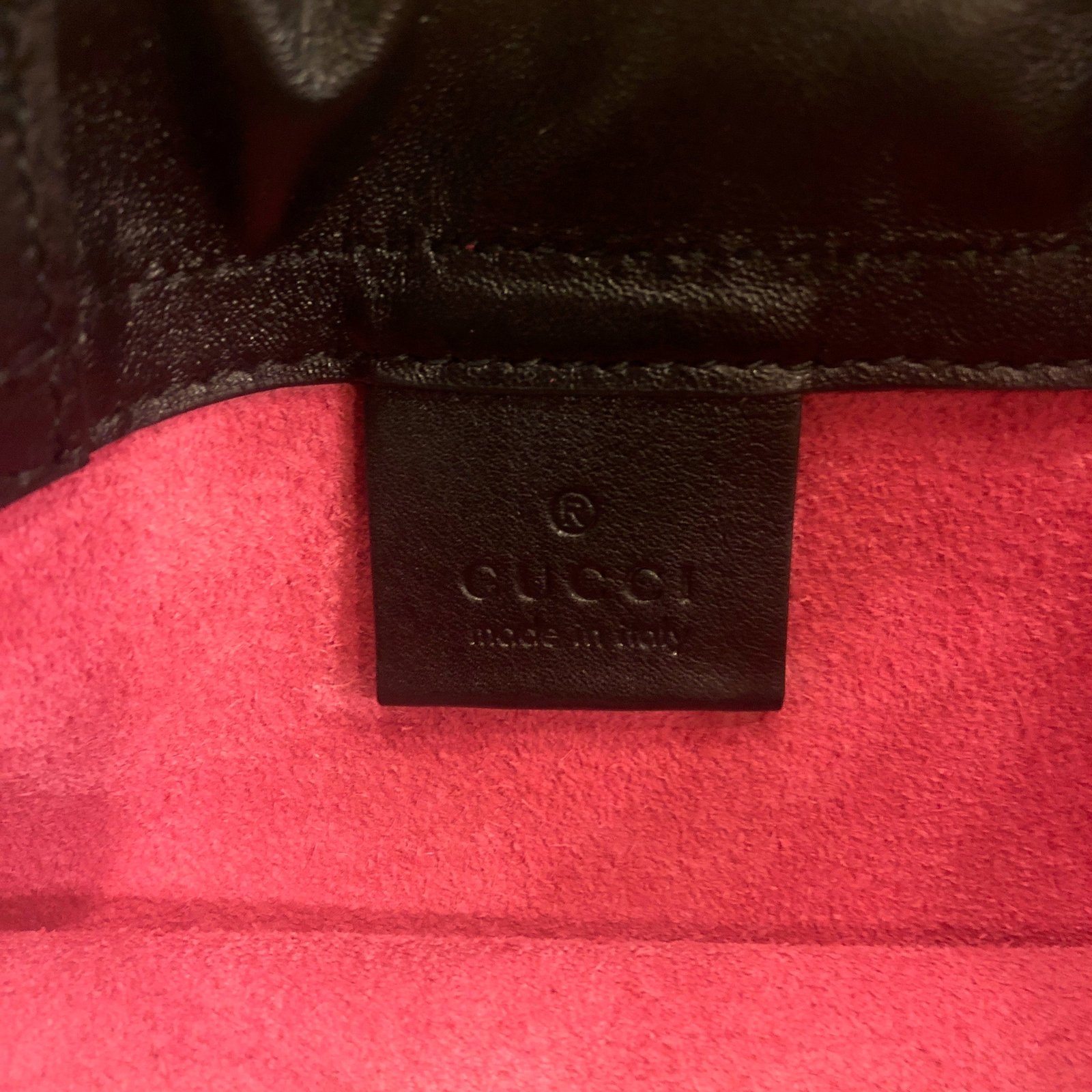 Gucci 2018 Leather Drawstring Backpack in Pink with Pouch | AlmaBagz - Image 10