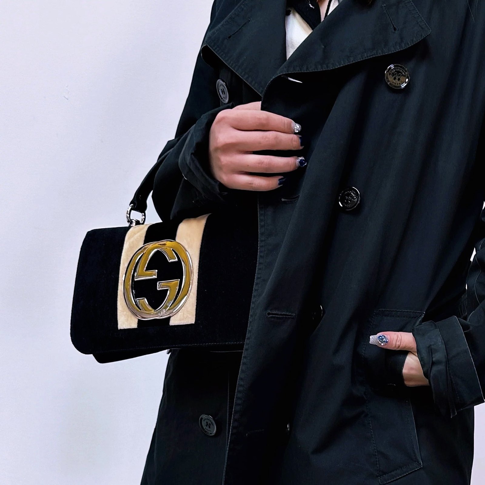 Gucci Velvet Interlocking GG Handbags TWS | AlmaBagz