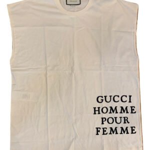 Gucci Homme Pour Femme Sleeveless T-shirt in White | AlmaBagz
