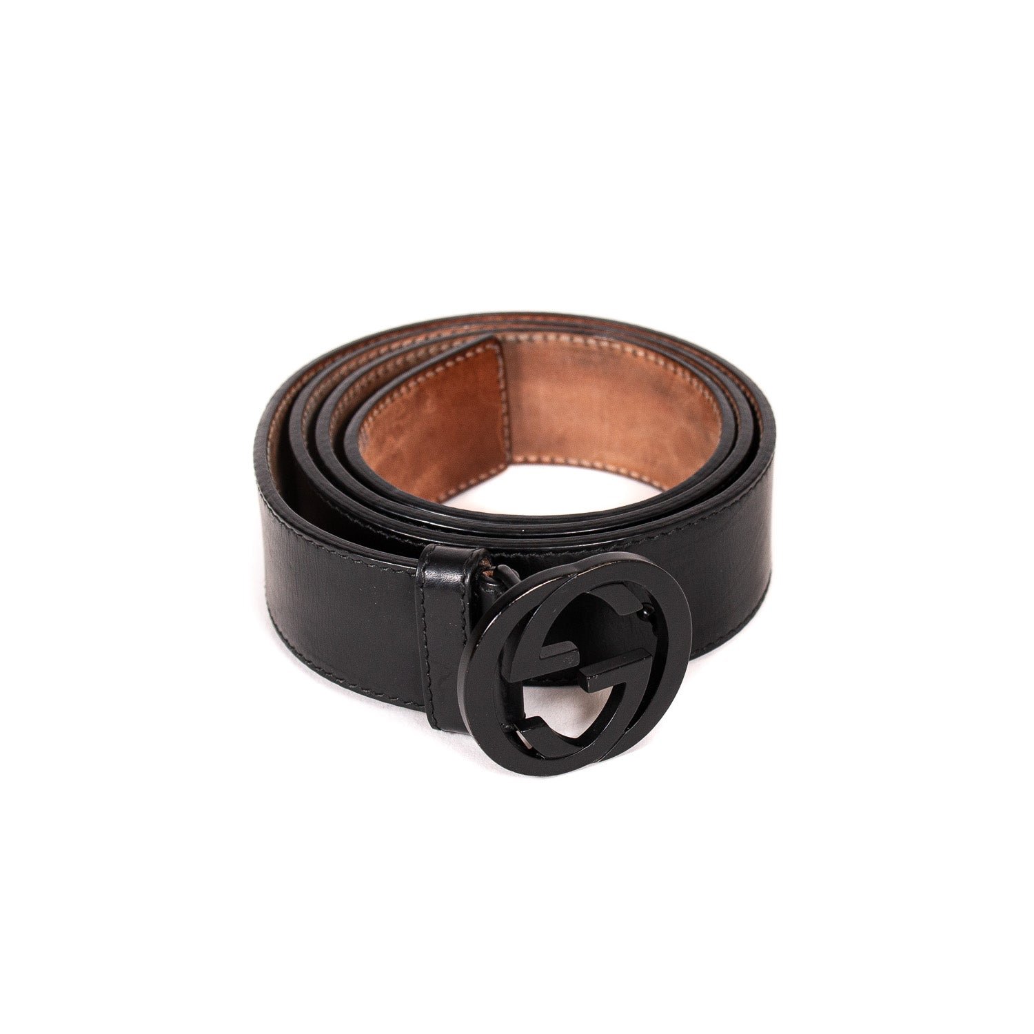 Gucci GG Interlocking Leather Belt | AlmaBagz
