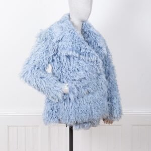 GUCCI Shearling Jacket Blue FW14 | AlmaBagz