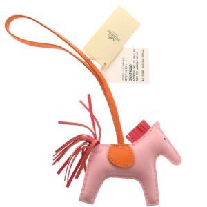 HERMES key ring Anyo Miro Rose cherry Rodeo PM charm | AlmaBagz