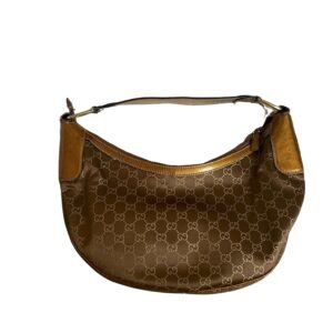 Gucci GG Dark Brown Jacquard & Patent Leather Handbag | AlmaBagz
