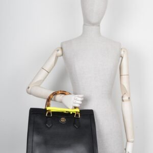 GUCCI Diana Medium Tote Bag Black | AlmaBagz