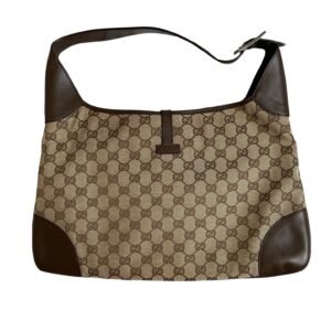 Gucci Jackie Beige & Brown Jacquard Leather Bag | AlmaBagz