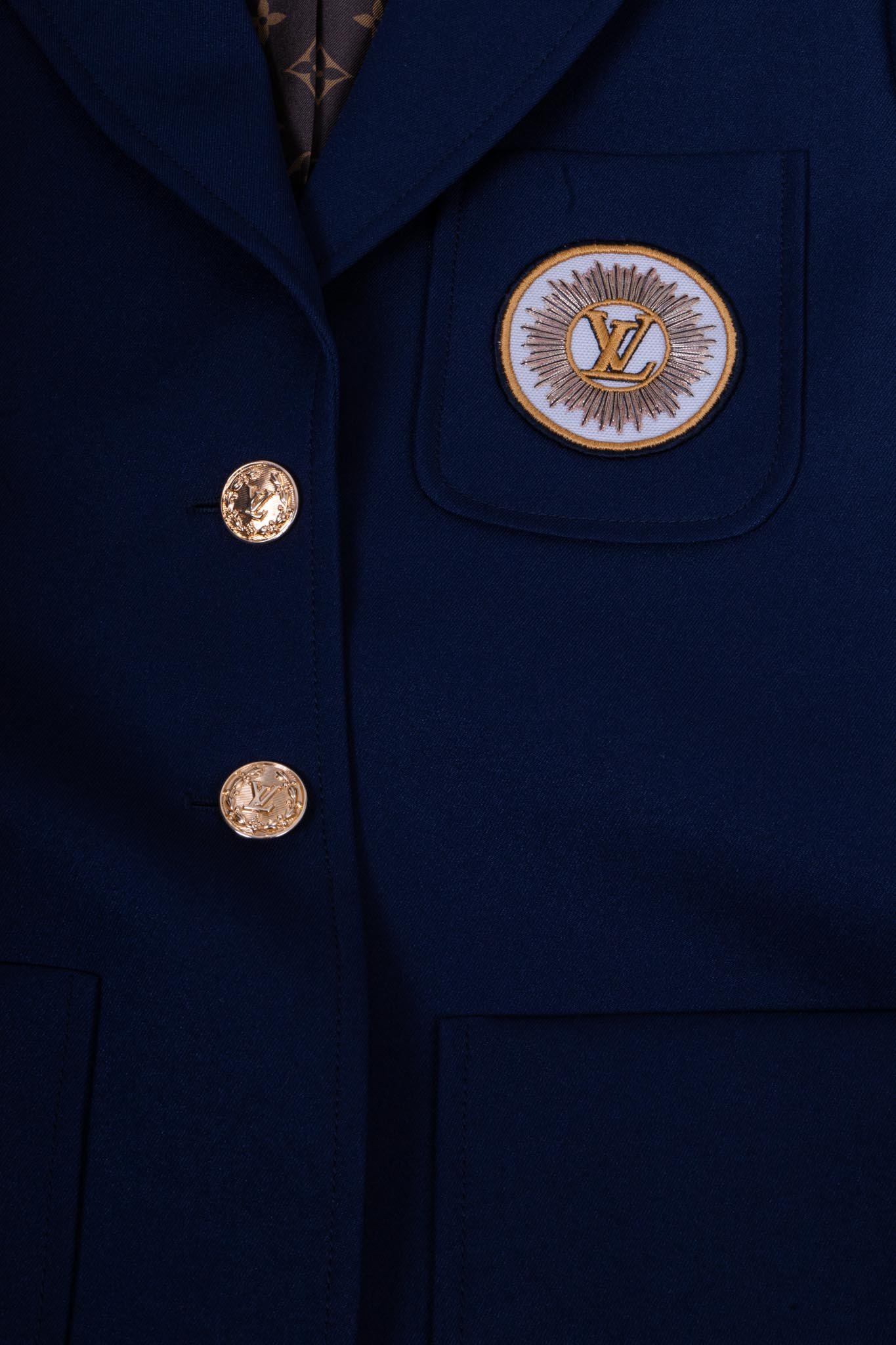 LOUIS VUITTON Preppy Blazer Jacket Navy | AlmaBagz - Image 3