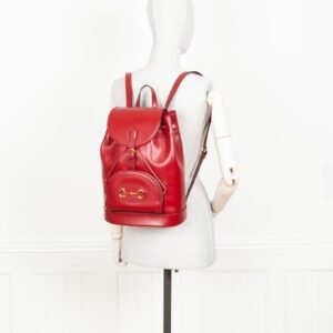 GUCCI 1955 Horsebit Backpack Red | AlmaBagz