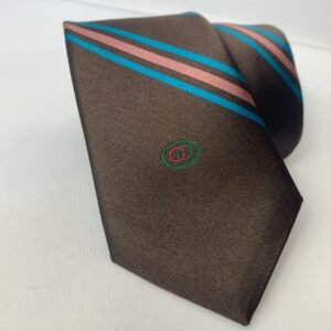 Gucci Gimental Striped Silk Tie in Brown | AlmaBagz