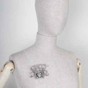 GUCCI Strass Guccy Brooch Silver | AlmaBagz