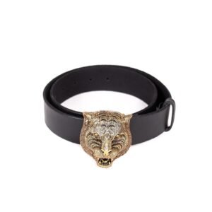 Gucci Tiger Head Leather Belt | AlmaBagz