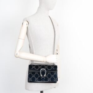 GUCCI Small Dionysus Bag Velvet Blue | AlmaBagz