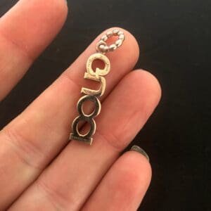 Gucci Block Letter Charm in Red and Green | AlmaBagz