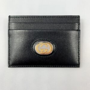 Gucci GG Marina Card Holder in Black | AlmaBagz