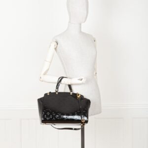 LOUIS VUITTON Brea Bag MM Vernis Black | AlmaBagz