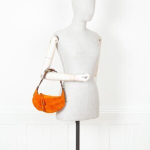LOUIS VUITTON Onatah Hobo Bag Suede Orange | AlmaBagz