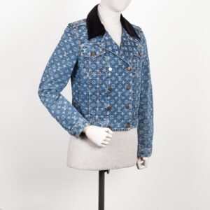 LOUIS VUITTON Monogram Jacket Denim Blue | AlmaBagz