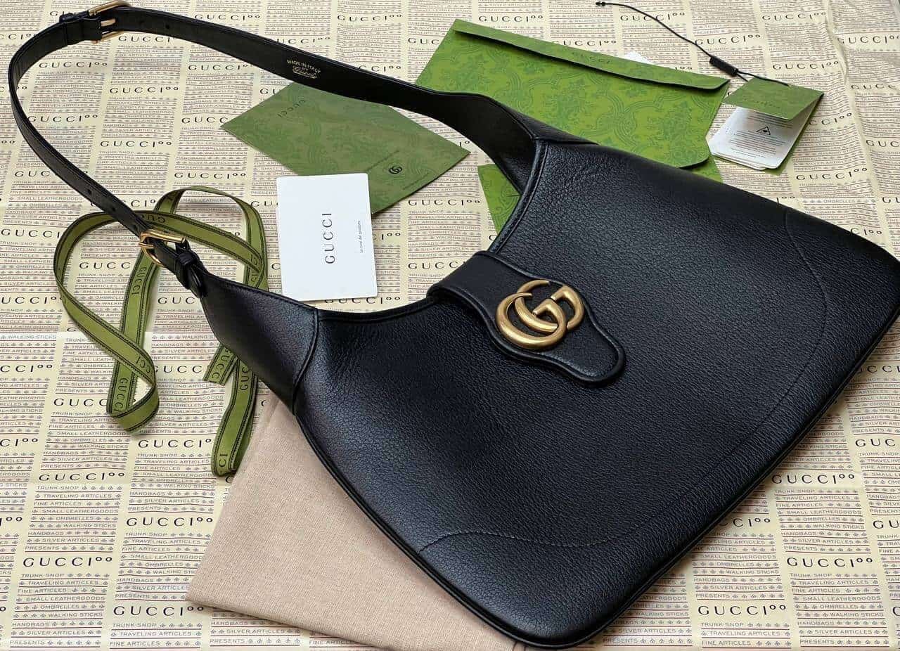 Gucci Aphrodite large shoulder bag black | AlmaBagz