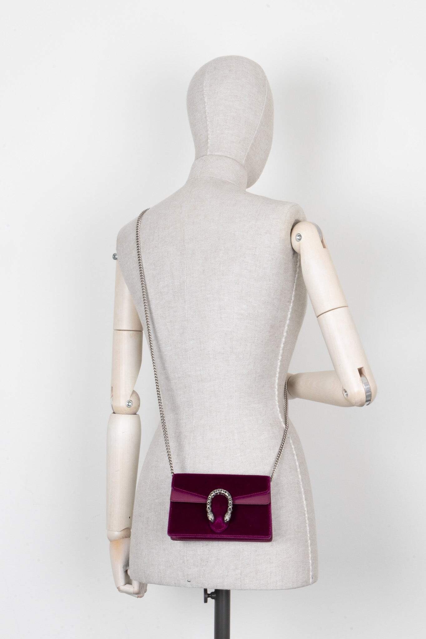 GUCCI Super Mini Dionysus Bag Velvelt Purple | AlmaBagz